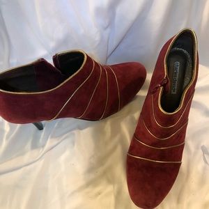 Charles David suede ankle booties size 9.5